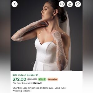 Chantilly Lace Fingerless Bridal Gloves